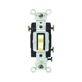 Leviton S03-CS320-2IS Toggle Switch, 120/277 V, Wall Mounting, Thermoplastic, Ivory