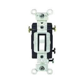 Leviton S04-CS320-2WS Toggle Switch, 120/277 V, Wall Mounting, Thermoplastic, White