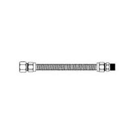 BrassCraft CSSL47R-36 P Straight Gas Connector, 1/2 in Inlet, 3/8 in Outlet, Stainless Steel