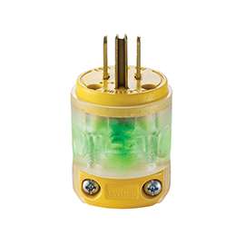 Leviton R50-515PV-LIT Straight Blade Plug, 125 V, 15 A, PVC