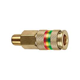 Tru-Flate 13-513 U-Style Coupler, 1/4 in MNPT, Brass