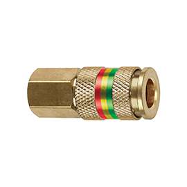 Tru-Flate 13-515 U-Style Coupler, 1/4 in FNPT, Brass