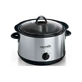 Crock-Pot SCR450-S Slow Cooker, 4.5 qt Capacity, Ceramic/Stainless Steel, Silver