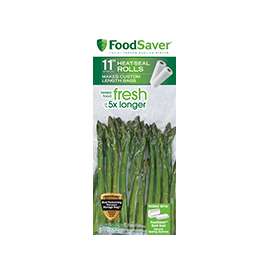 FoodSaver FSFSBF0626-NP Vacuum Seal Roll, 11 in W x 16 ft L, Clear