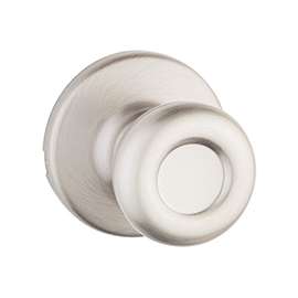 Kwikset 488T-15 CP Half-Inactive Dummy Door Knob, 1-7/8 in Dia Knob, Satin Nickel