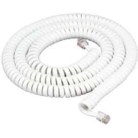 25' WHT Handset Cord
