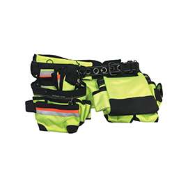 Bucket Boss 55185-HVOY Framer's Rig, 52 in Waist, 29-Pocket, Poly Fabric, Black/Yellow