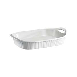 CorningWare 1105936 Casserole Dish, 3 qt Capacity, Ceramic, French White
