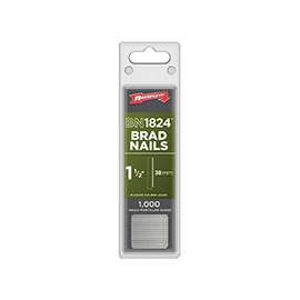 Arrow BN1824CS Brad Nail, Round Shank, 1-1/2 in L, Galvanized Steel