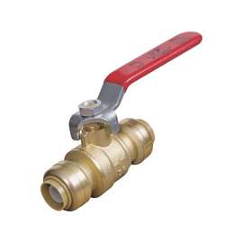 SharkBite 22222-0000LFA Slip Ball Valve, 1/2 x 1/2 in, 2 Ports/Ways, Brass