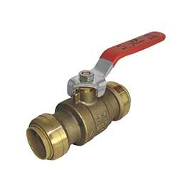 SharkBite 22223-0000LFA Slip Ball Valve, 1 x 1 in, 2 Ports/Ways, Brass