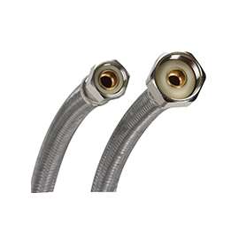 Fluidmaster B6F16 Water Supply Connector, 3/8 in Compression, 1000 psi, Polymer/Stainless Steel