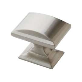 Amerock BP29340G10 Cabinet Knob, 1-1/8 in Projection, Zinc, Satin Nickel