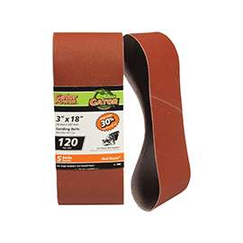 Gator 7030 Sanding Belt, 120-Grit, Fine, 18 in L, 3 in W, Aluminum Oxide