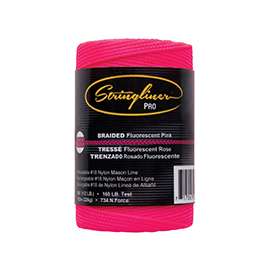 Stringliner Pro Series 35462 Construction Line, 165 lb Weight Capacity, 500 ft L, #18 Dia, Fluorescent Pink