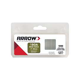Arrow BN1832CS Brad Nail, Round Shank, 2 in L, Galvanized Steel