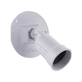 HUBBELL 5624-1 Cover, 3-21/64 in L, 4-1/8 in W, Round, Metal, For 75 to 150 W PAR 38 Lamp