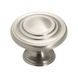 Amerock TEN1586G10 Cabinet Knob, 1 in Projection, Zinc, Satin Nickel