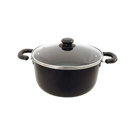 Euro-Ware 406 Dutch Oven, 5 qt Capacity, Carbon Steel, Black