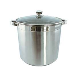 Euro-Ware 3008 Stock Pot with Lid, 8 qt Capacity, Stainless Steel