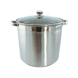 Euro-Ware 3016 Stock Pot with Lid, 16 qt Capacity, Stainless Steel