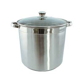 Euro-Ware 3020 Stock Pot with Lid, 20 qt Capacity, Stainless Steel