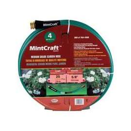 Landscapers Select Medium Duty Garden Hose, 5/8 In Id 25 Ft L, Pvc Outer Jacket, Brass Coupling, Green