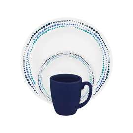 OLFA 1119403 Dinnerware Set, Vitrelle Glass, For Dishwashers, Pre-Heated Microwave Ovens and Refrigerators