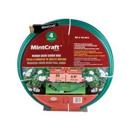 Landscapers Select Medium Duty Garden Hose, 5/8 In Id 50 Ft L, Pvc Outer Jacket, Brass Coupling, Green
