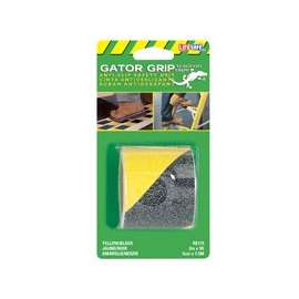 INCOM Gator Grip RE175 Anti-Slip Safety Grit Tape, 5 ft L, 2 in W, Black/Yellow