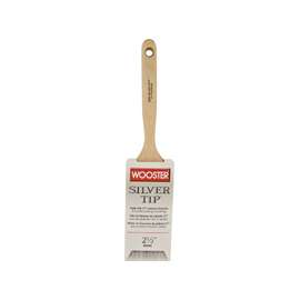 WOOSTER 5220-2-1/2 Paint Brush, 2-15/16 in L Bristle, Flat Sash Handle, Stainless Steel Ferrule