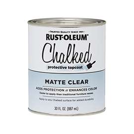 RUST-OLEUM Chalked 287722 Chalked Protective Topcoat, Clear, Matte, 30 oz Pint