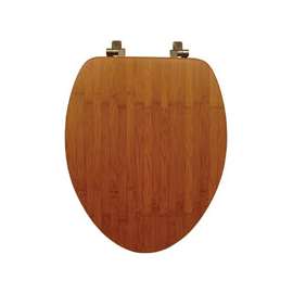 Mayfair 19401NI568 Toilet Seat, Elongated, Bamboo, Natural Oak