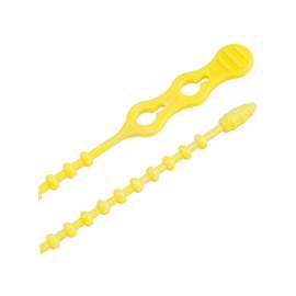 GB 45-18BEADYW Beadle Wrap Cable Tie, Resin, Safety Yellow