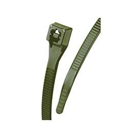 GB 42-311R Recycled Cable Tie, 6/6 Nylon, Dark Green