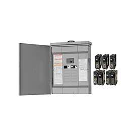 Square D HOM1224M125PRBVP Plug-On Neutral Loadcenter, 120/240 V, 125 A, 12-Space