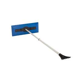 Snow Joe SJBLZD Snow Broom, 7 in W Blade, Telescopic Handle, 18 in OAL, Blue