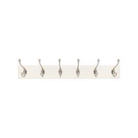 Amerock 2000326 Hook Rack, 6-Hook, MDF/Zinc