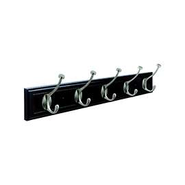 Amerock 2000337 Hook Rack, 5-Hook, MDF/Zinc, Antique Silver