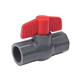 B & K 107-607 Ball Valve, 1-1/2 in Compression, 2 Ports/Ways, PVC