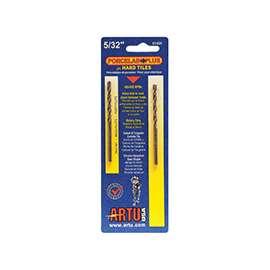 ARTU 01425 Porcelain Tile Drill Bit, Flat Flute, 1-1/2 in L Flute, Straight Shank, 5/32 in Dia Shank