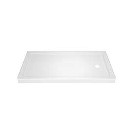 DELTA 40094R Shower Base, Rectangular, Acrylic, White