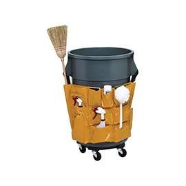 Continental Commercial Huskee 3175 Receptacle Caddy Bag, Nylon/PVC Blade