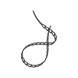 GB 45-812UVB Flexstrap Cable Tie, Malleable Iron, Black
