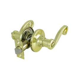 ProSource Privacy Leverset, Left Hand/Right Hand/Reversible Grip, Polished Brass