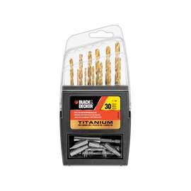 Black+Decker 71-798 Screwdriver Set, Titanium, Metallic, 30-Piece