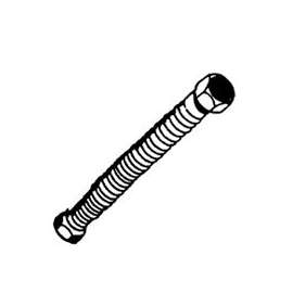 Plumb Pak PP888-3LF Water Heater Connector, 3/4 in FIP, Stainless Steel