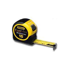 STANLEY 33-716 Measuring Tape, 16 ft L x 1-1/4 in W Blade, Steel Blade, Black/Yellow