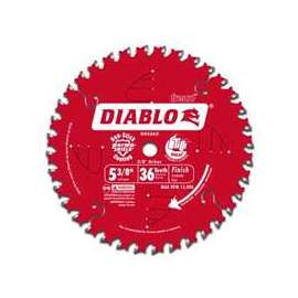 Diablo D0536X Circular Saw Blade, 5-3/8 in Dia, Carbide Cutting Edge, 0.393 in Arbor