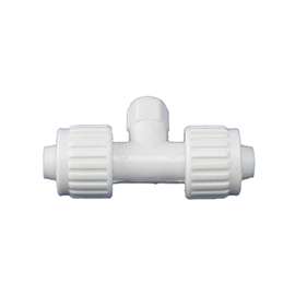 Flair-It PEXLOCK 16834 Tube Tee, 1/2 x 1/2 in Run, 1/8 in Branch, PEX x PEX Run Connection, PEX Branch Connection